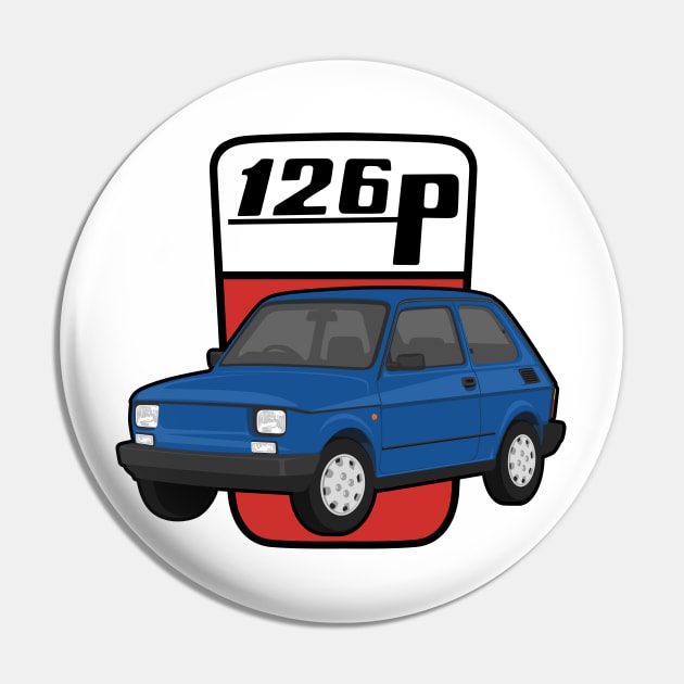 126P Car maluch 126 blue Pin by creative.z