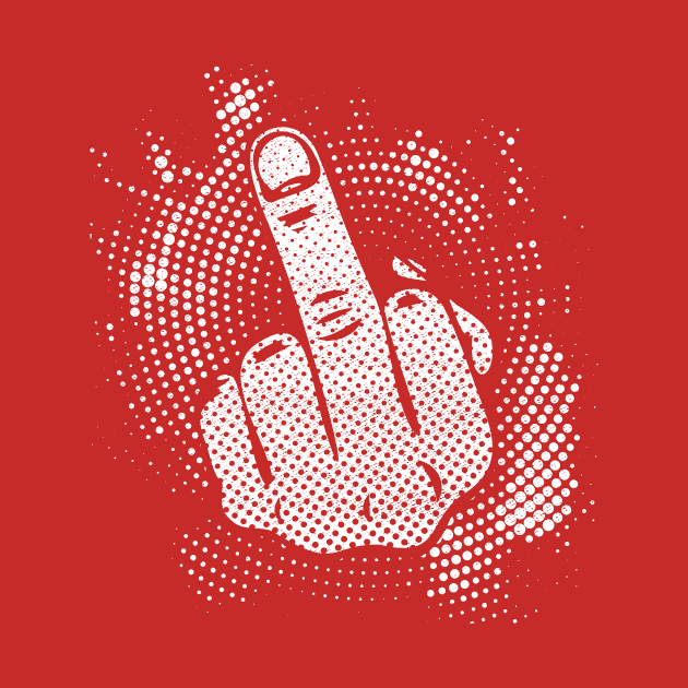 Retro Middle Finger by The Lucid Frog