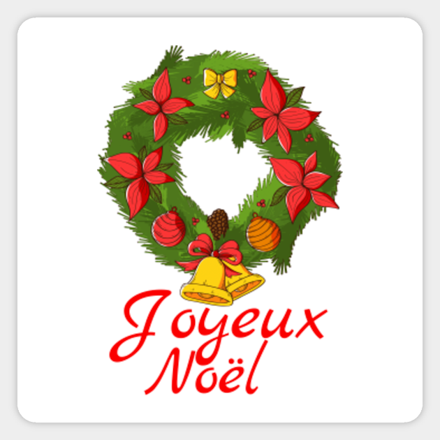 Christmas Joyeux Noel France Joyeux Noel French Sticker Teepublic