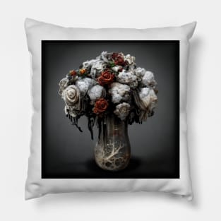 A Still Life of A Dystopian Bouquet Pillow