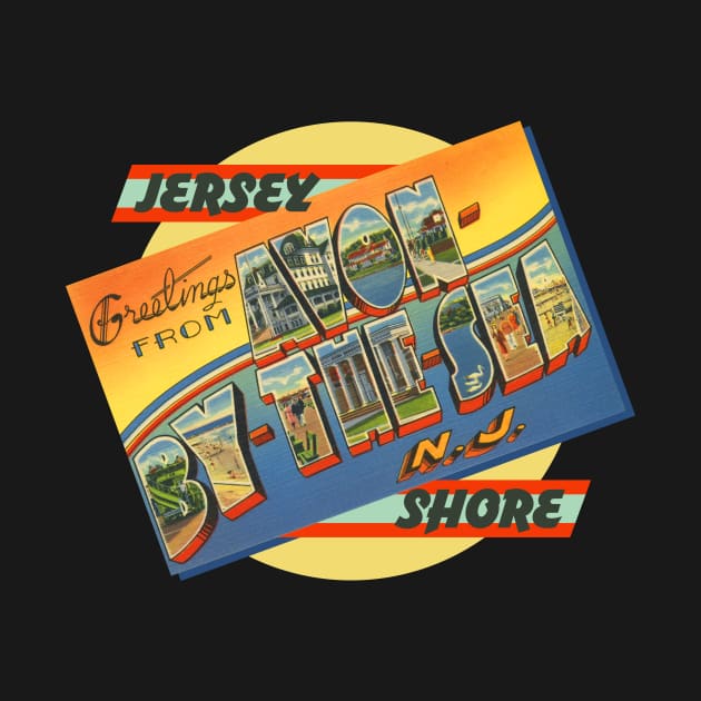 Greetings From Avon-By-The-Sea New Jersey by MatchbookGraphics