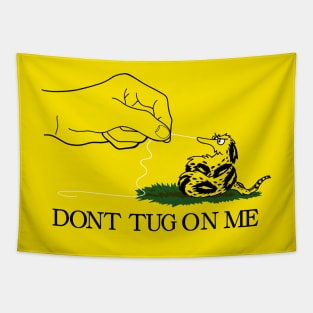 Worm on a String Gadsden Flag Parody Tapestry