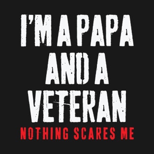 Papa Veteran Father Father's Day T-Shirt