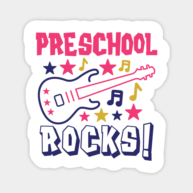 Preschool Rocks Back to School Kids Magnet by ThreadSupreme