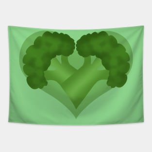 Broccoli heart Tapestry