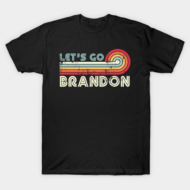 Let's Go Brandon Vintage Sunset Funny Meme Gift - Lets Go Brandon - T-Shirt