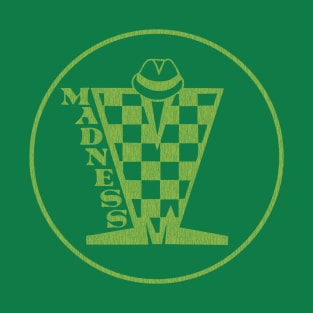 Madness Vintage Plastisol Texture Checkerboard Green T-Shirt