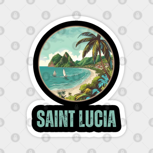 Saint Lucia Magnet by Mary_Momerwids