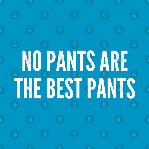 No Pants Are The Best Pants - Funny Novelty Shirt by sillyslogans