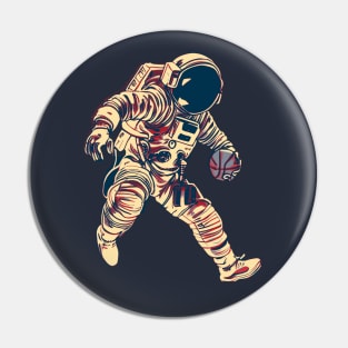 Astronaut Basketball Player Pin