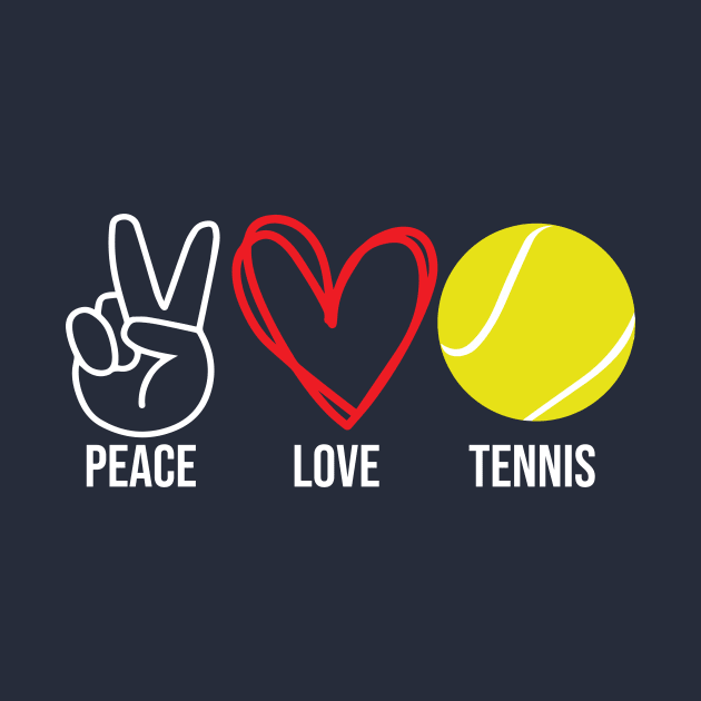 Peace Love Tennis by rand0mity