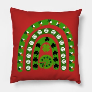 Pi & Patricks: A Colorful Celebration of Math and Luck 🌈🥧🍀 Pillow