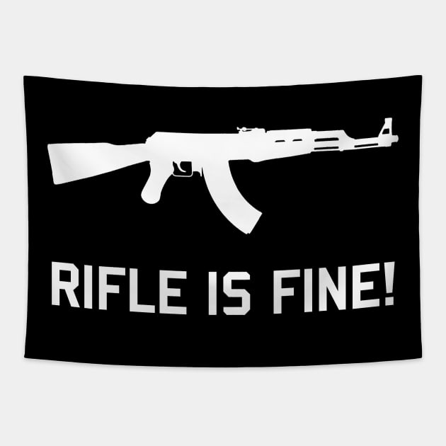 Rifle is Fine! - AK47 Tapestry by SpaceDogLaika