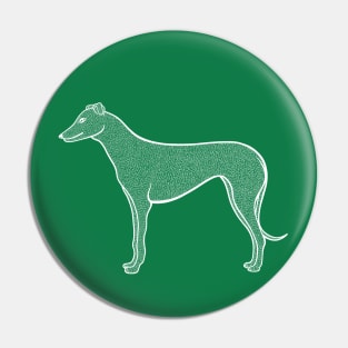 Greyhound Dog - greyhound lovers hand drawn dog design Pin