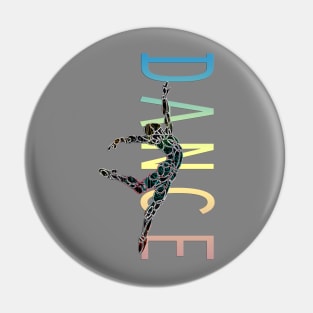 Dance Text Dancer Pin