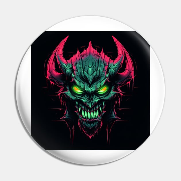 Gargoyle Neon Pop Art 3 Pin by AstroRisq