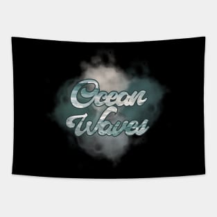 Elegant 'Ocean Waves' Typography Tapestry