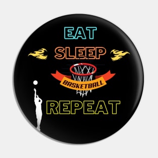 Eat Sleep Basketball Repeat Pin