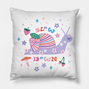 Slow Down Snail Pillow