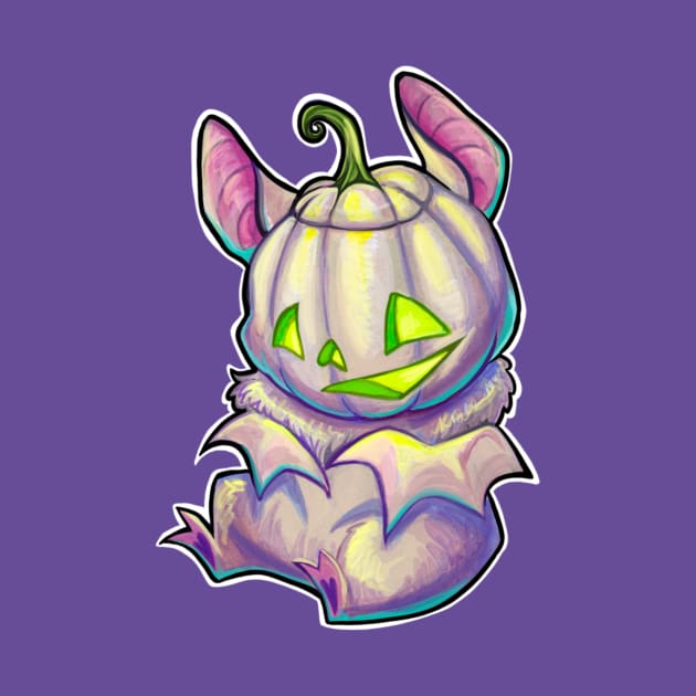 Pastel pumpkin bat by BiancaRomanStumpff