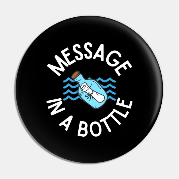 Message in a Bottle Nautical Design Perfect Gift for Sea and Ocean Lovers, Sailors, Divers, Surfers Pin by nathalieaynie