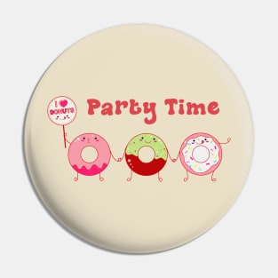 Donut Party Time Pin