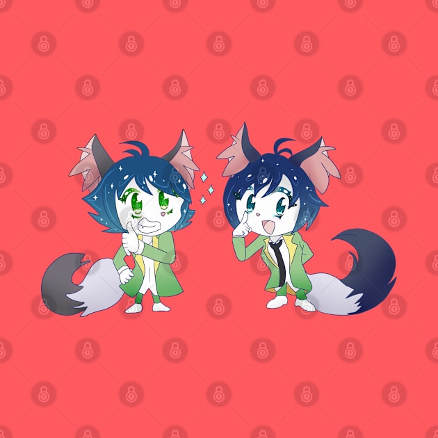 Sparkly Kai and Riku by waffletoast215