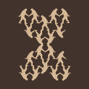 X marks the Sasquatch, Spooky Monster Pattern of Bigfoot T-Shirt