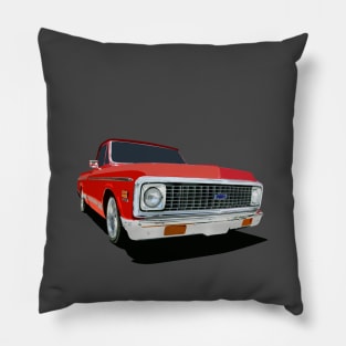 Chevy C-10 - stylized color Pillow