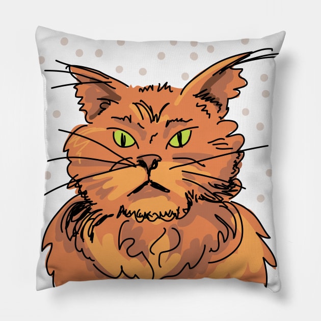 Angry Kitty Pillow by SWON Design