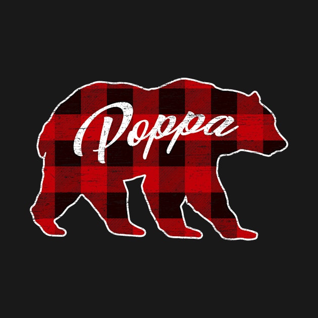 Red Plaid Poppa Bear Shirt Matching Pajama Family by tabaojohnny