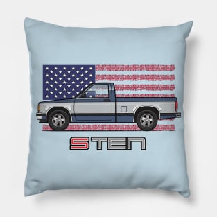 USA Blue Grey N Silver Pillow