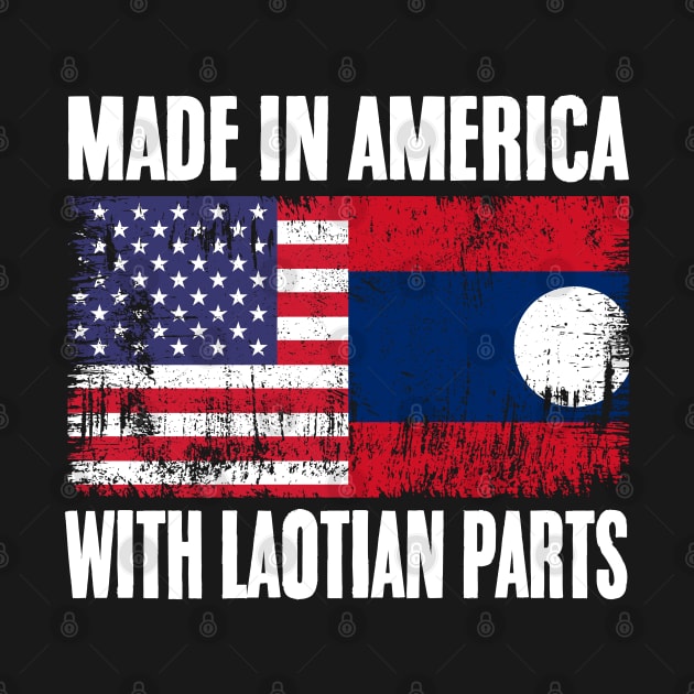 Made In America Vintage Half American Half Laotian Flag Laos by sBag-Designs