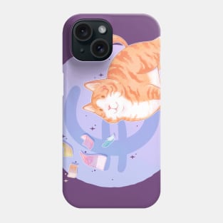 Euro-cat (version with purple background) Phone Case