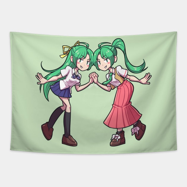 Sonozaki Twins Tapestry by vreemdear