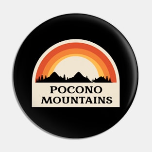 Pocono Mountains Retro Pin