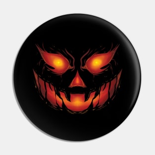 Horror Scary Pumpkin Face Halloween Pin