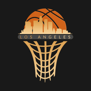 Los Angeles Basketball Fans Cityscape T-Shirt