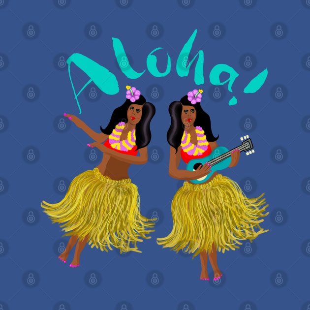 Aloha Hawaii Hula Girls by EmmaFifield