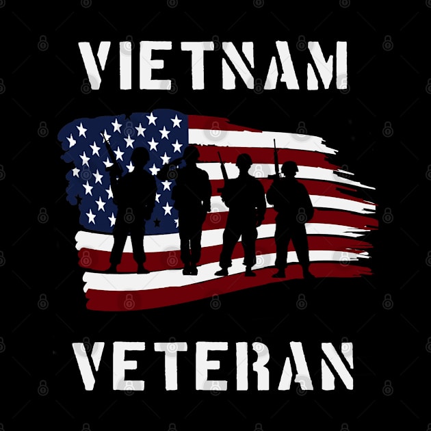 Vietnam Veteran US Army Navy Airforce  Flag by Dirty Custard Designs 