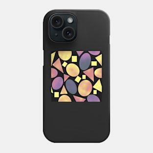 Geometry Glowing Shapes on Black Repeat 5748 Phone Case