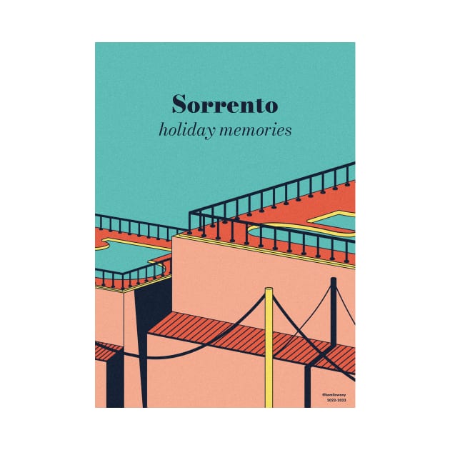 Sorrento, holiday memories illustration by kamilowanydesign