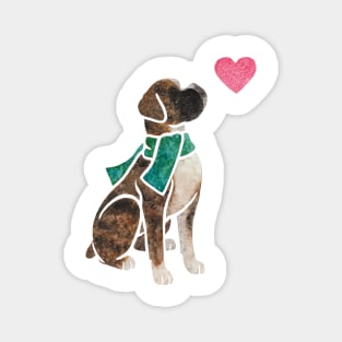 Watercolour Boxer dog Magnet