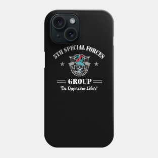 Proud US Army 20th Special Forces Group Skull American Flag VeteranDe Oppresso Liber SFG - Gift for Veterans Day 4th of July or Patriotic Memorial Day Phone Case