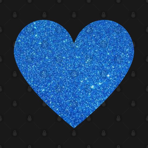 Royal Blue Faux Glitter Heart by Felicity-K