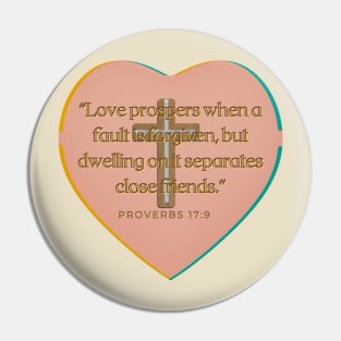 PROVERBS 17 : 9 '' THE BIBLE'' Pin