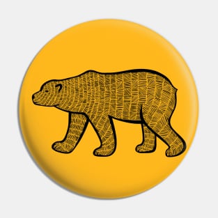 Polar Bear - hand drawn detailed animal design Pin