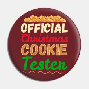 Official Christmas Cookie Tester Pin