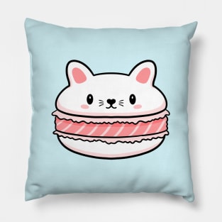 Cat Macaron Kawaii Frech Dessert Pillow