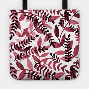 Watercolor branches - wine red Tote